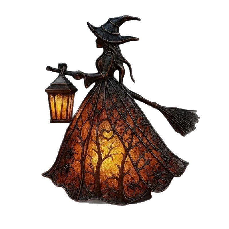 Lighting Decorative - Witch Resin Tabletop Night Light with
