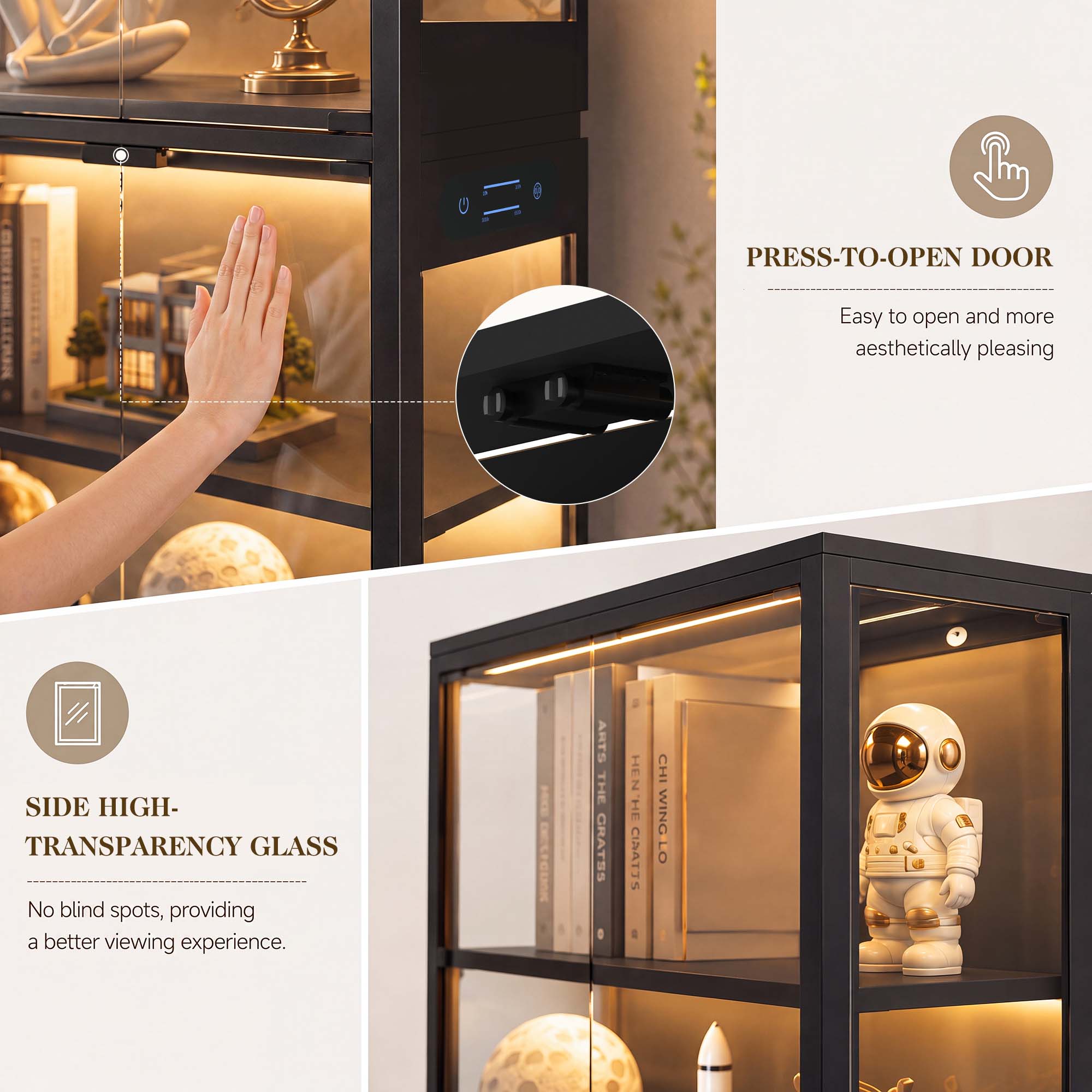 TCGBKAF 5‑Tier Display Cabinet - đánh giá và giá Lighting & Home Decor Studio Photos