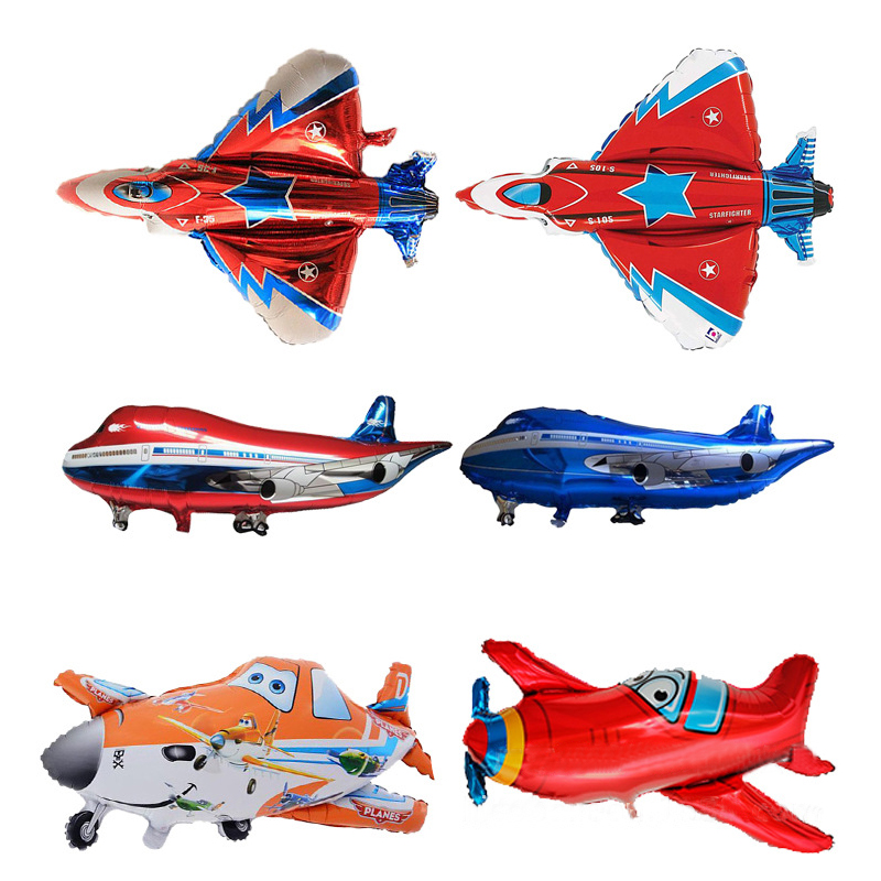 Airplane Car Foil Helium Ballo - đánh giá và giá Lighting Mcqueen Birthday Decor