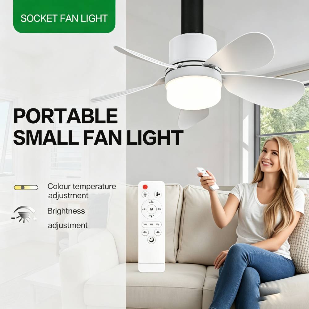 Socket Fan Light with Remote,  - đánh giá và giá Lighting Decor For Home