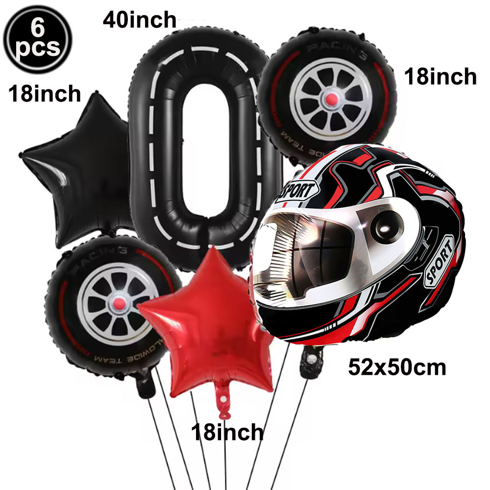 Racing Motorcycle Balloon Set  - đánh giá và giá Lighting Mcqueen Birthday Decor