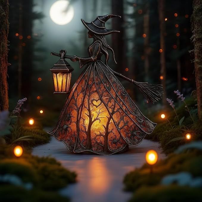 Witch Resin Tabletop Night Lig - đánh giá và giá Lighting Decorative