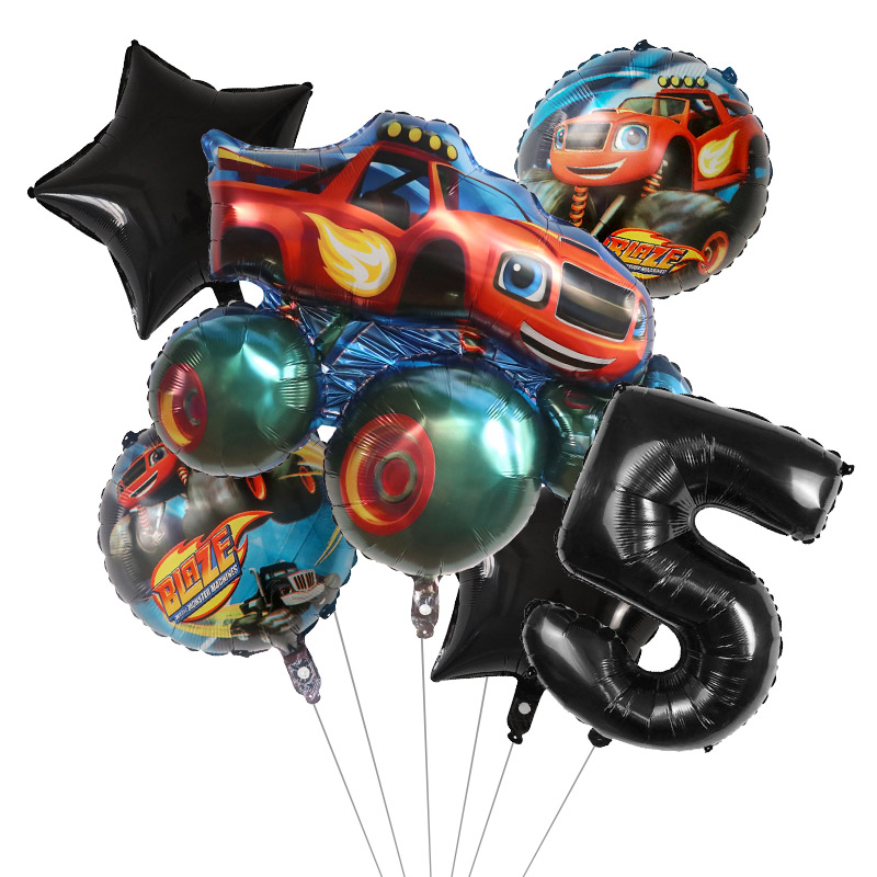 1 Bộ Blaze Quái Vật Bóng Bay H - đánh giá và giá Lighting Mcqueen Birthday Decor