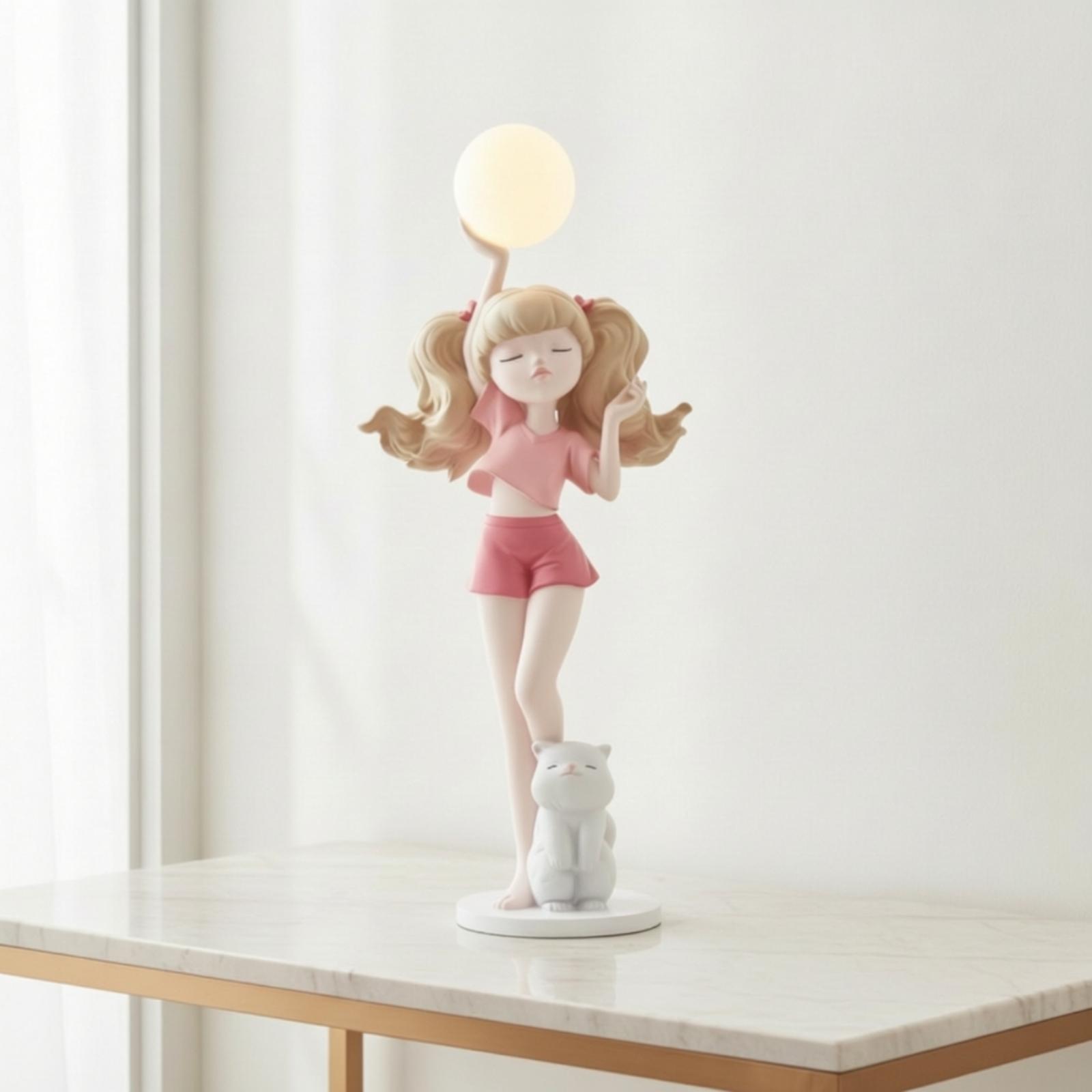 Elegant Girl Figurine Lamp wit - đánh giá và giá Ambient Lighting Decor For Room