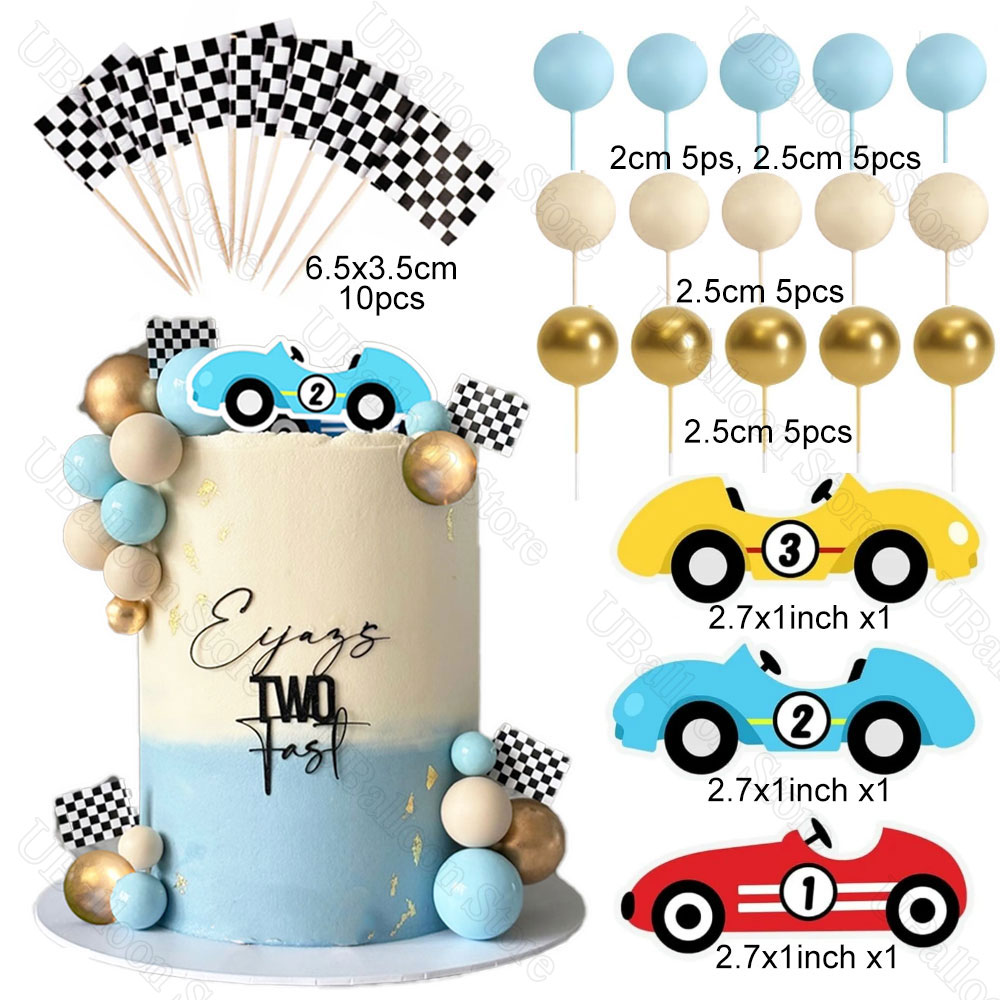 33Pcs Race Car Cake Toppers Bl - đánh giá và giá Lighting Mcqueen Birthday Decor