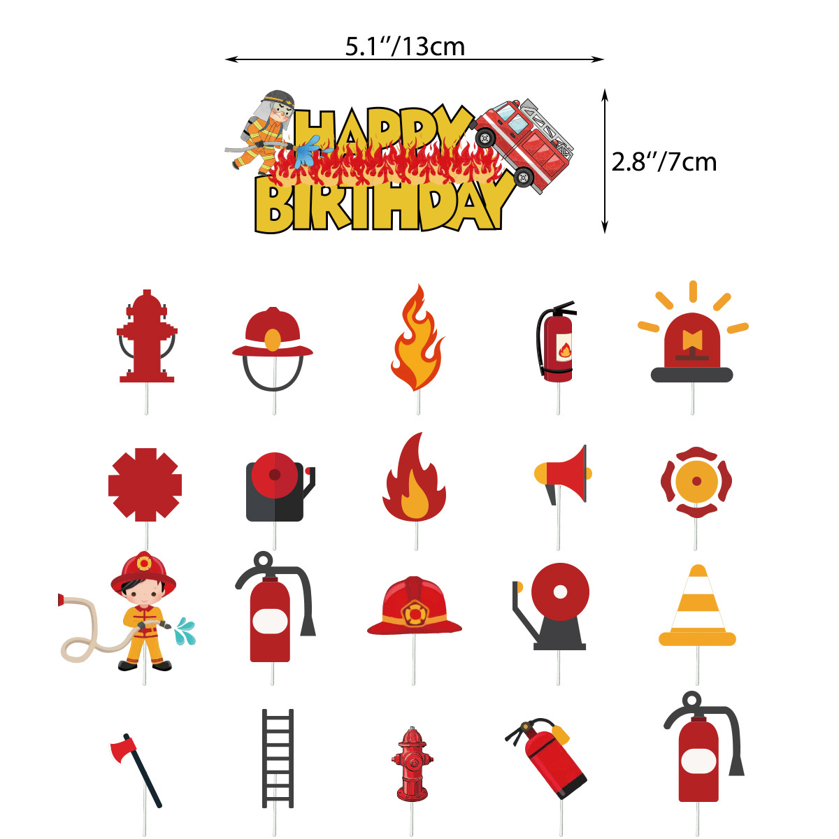 Fire Heroes Birthday Cake Deco - đánh giá và giá Lighting Mcqueen Birthday Decor