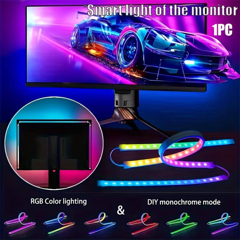 RGB Gaming Lights Strip Monito - đánh giá và giá Ambient Lighting Decor For Room
