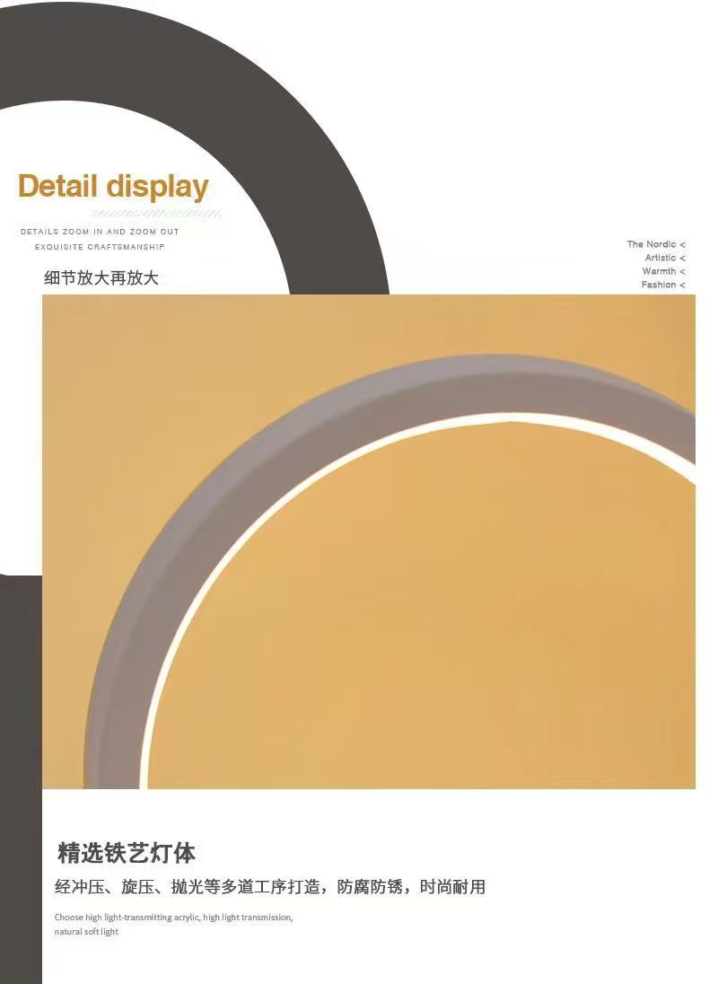 20CM LED Simple Circular Ring  - đánh giá và giá Lighting Decor For Living Room