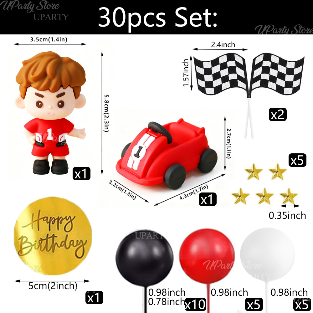 Red Racing Car Cake Toppers Re - đánh giá và giá Lighting Mcqueen Birthday Decor