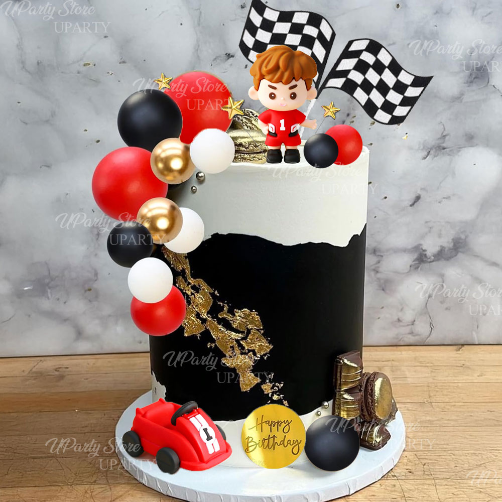 Red Racing Car Cake Toppers Re - đánh giá và giá Lighting Mcqueen Birthday Decor
