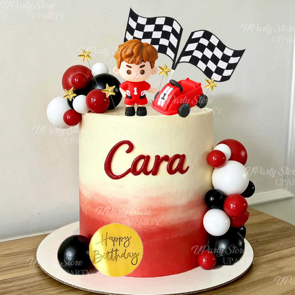 Red Racing Car Cake Toppers Re - đánh giá và giá Lighting Mcqueen Birthday Decor