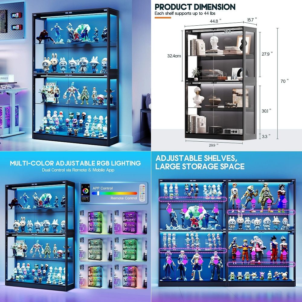 Cabinet with LED Light Strips, - đánh giá và giá Lighting & Home Decor Studio Photos