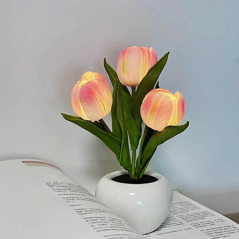 Tulip LED Lamp Night Simulatio - đánh giá và giá Ambient Lighting Decor For Room