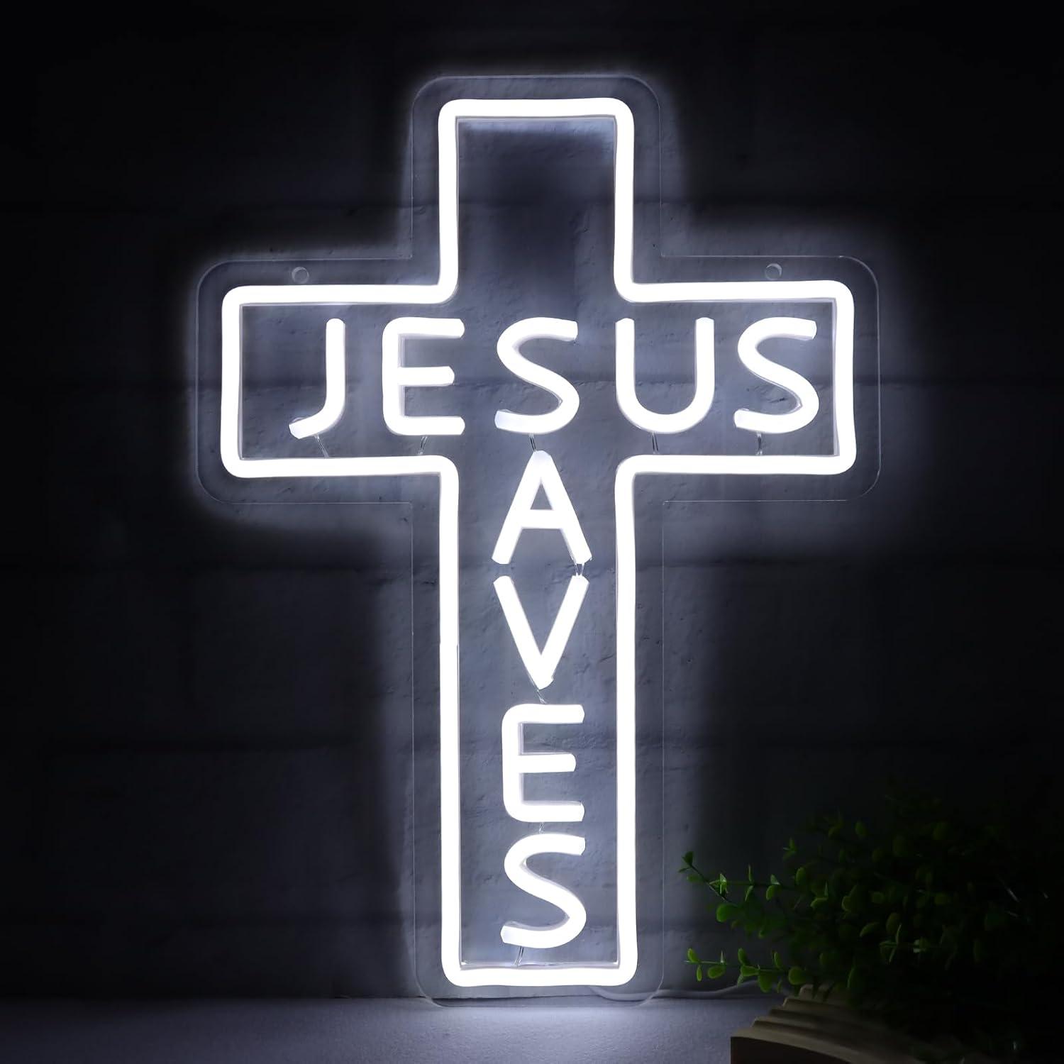 Jesus Saves Cross Neon Signs U - đánh giá và giá Lighting Decor For Living Room