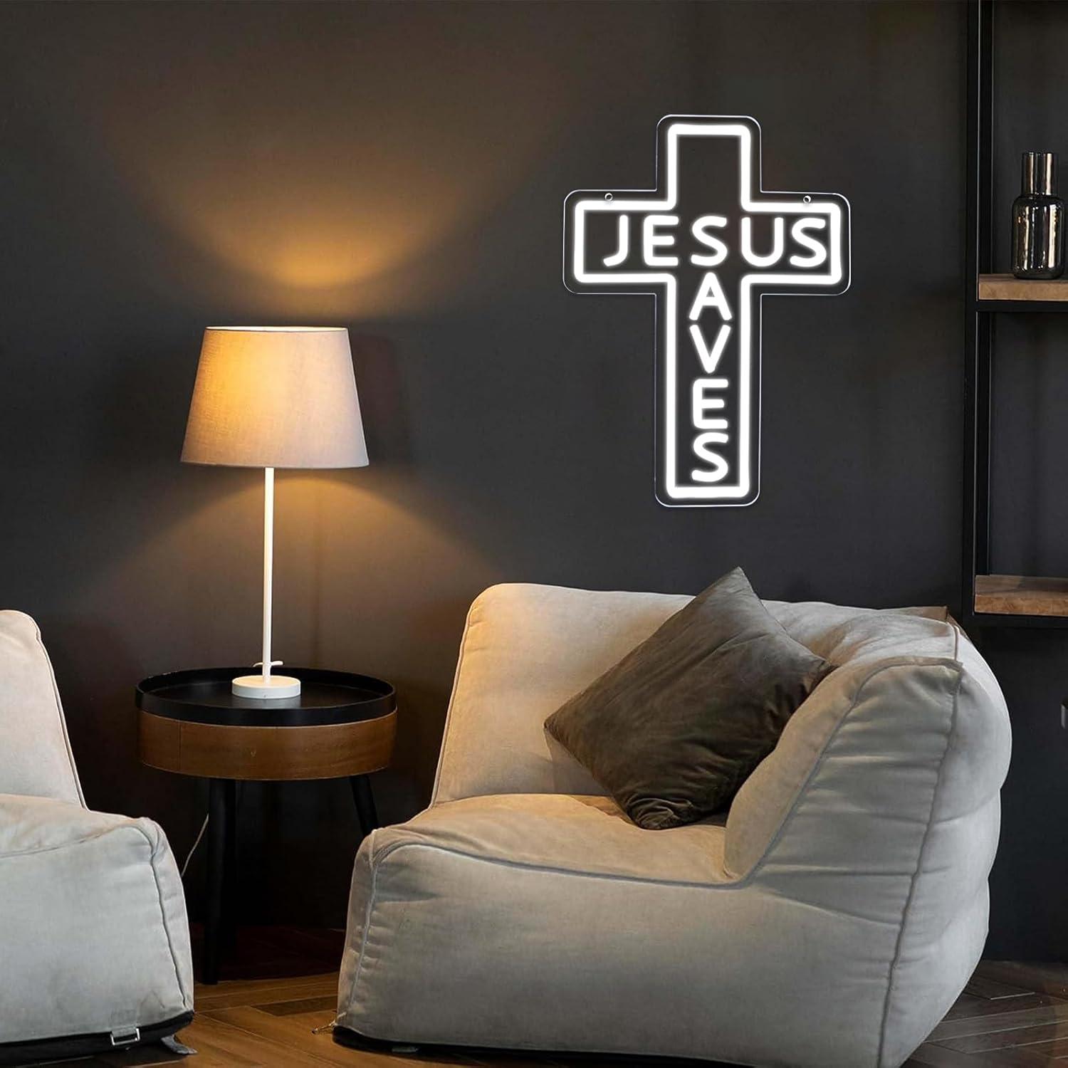 Jesus Saves Cross Neon Signs U - đánh giá và giá Lighting Decor For Living Room
