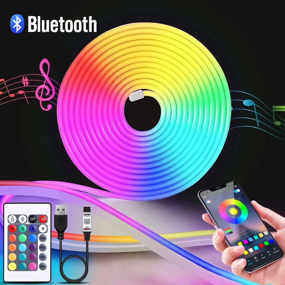 1-5m RGB LED Neon Strip Light  - đánh giá và giá Lighting Decor For Home