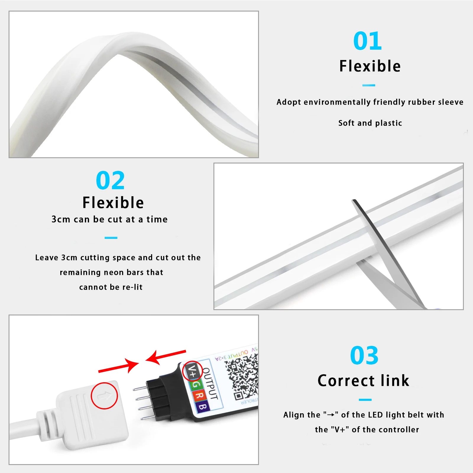 1-5m RGB LED Neon Strip Light  - đánh giá và giá Lighting Decor For Home
